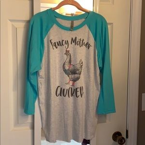 Baseball style 3/4 sleeve top